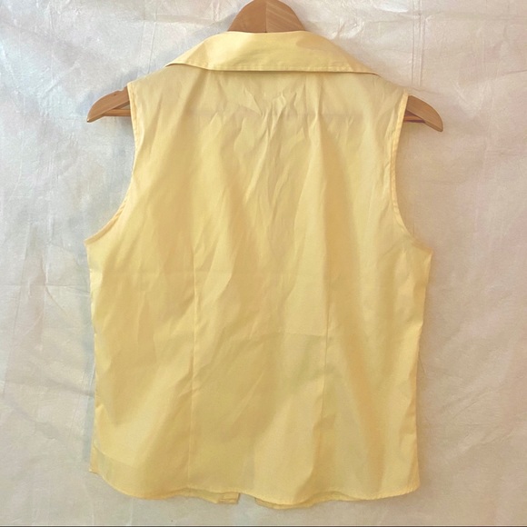 DCC Stretch pale yellow button down shirt Size L - Picture 7 of 7
